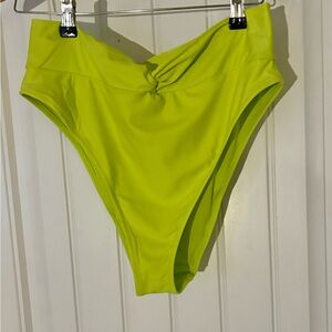 Bright Yellow High-Waisted Bikini Bottom